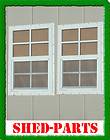 SHED WINDOWS PLAYHOUSE BARN STORAGE BUILDING BUILD SMALL GLASS (2 