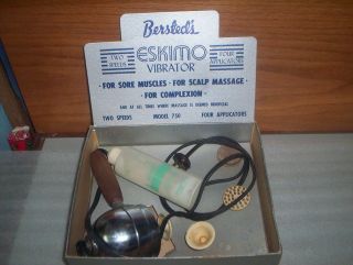 Vintage Bersteads Eskimo Vibrator Model 750 & Attachments with 