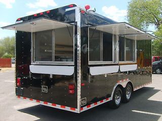 BEAUTIFUL BLACK 8.5 X 20 FOOD CONCESSION TRAILER CATERING BBQ FOOD 