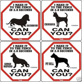 Fence Funny Security Dog Warning Novelty Pet Sign