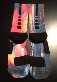 Nike Elite Brooklyn Bridge Socks Galaxy Large Nets Foamposite Lebron 