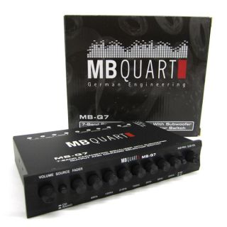   MB Q7 PreAmplifier 7 Band Parametric Equalizer With Subwoofer Output