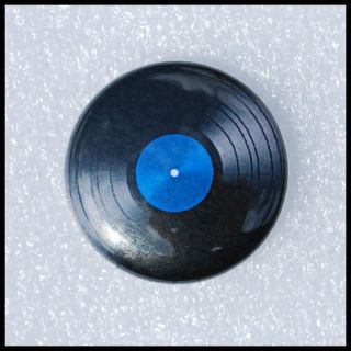 Vinyl Record, Music, Disc, Album   Blue   Button