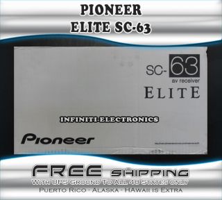 NEW PIONEER ELITE SC 63 7.2 CHANNEL NETWORK READY A/V RECEIVER SC63
