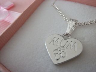 Mum/Mummy Costume Jewellery Heart Pendant Necklace Gift