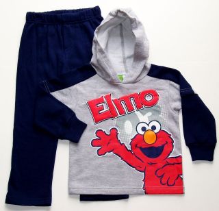 ELMO SESAME STREET Fleece Sweatshirt & Pants Clothing Track Set Outfit 