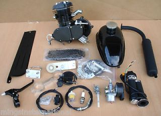   Stroke Engine 80cc Motor Kits for Motorized Bicycle Black Body Muffler