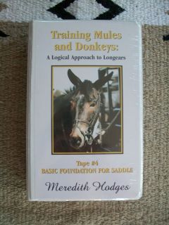 Training Mules @ Donkeys Meridith Hodges  vhs tape #4 NEW w/Guide