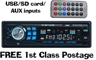 NEW 7008U  Car Stereo with USB, SD card & AUX inputs   FM Radio