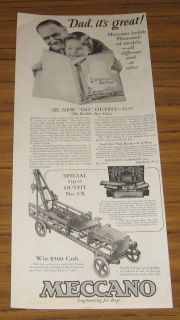   Vintage Ad Meccano Engineering Toy Set for Boys Elizabeth,New Jersey
