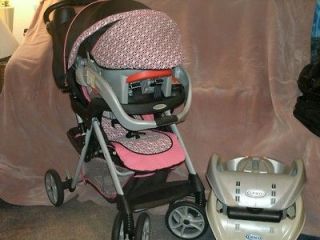 GORGEOUS Baby GIRLS Alano GRACO Pink & BLACK Stroller, CAR Seat & 2 
