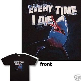 EVERY TIME I DIE JAWS SHARK OF DEATH BLK T SHIRT XL NEW
