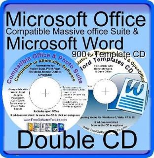 Office Suite CD Bundle Massive Office CD & 900+ Microsoft Word 