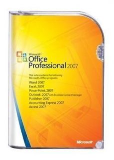 New Microsoft Office 2007 Professional Full Academic Version 
