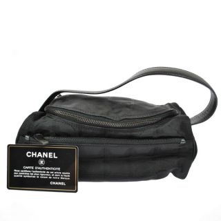  Chanel Black New Travel Line Vanity Cosmetic Case Bag CC C02655
