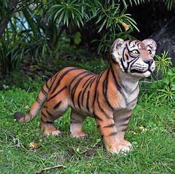 Wild Beauty Standing Tiger Cub Statue. Home Decor.Yard & Garden 