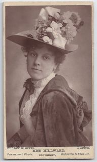 Jessie Millward   British Actress. Rare Victorian CDV. Theatre