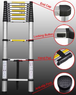 Telescoping Ladder Extension/Exte​nd Loft/EN131 Std.12.5Ft Aluminum 