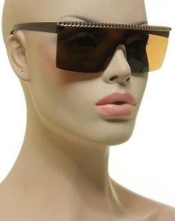 New Chain Rocker Chic Designer Fashion Celebrity Sunglasses Brown 