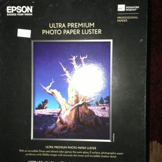 50 pack, Epson Ultra Premium Photo Paper Luster, S041405, 8.5x11, 10 