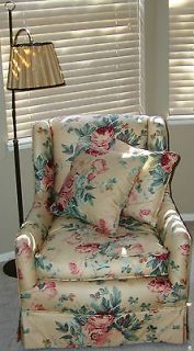 Gorgeous Chaise, custom upholstered in Ralph Lauren fabric