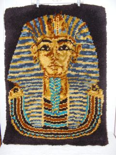   readycut hand made rug of king tut 27 X 40 by Jean L. Chan