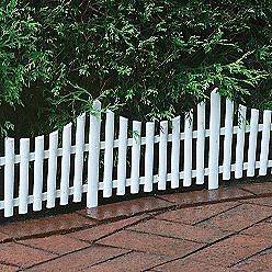Emsco White Plastic Picket Fence 24 x 13 Garden yard landscape Box 