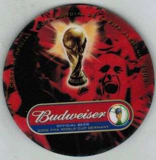 Chile Budweiser Beer Coasters   2006 FIFA World Cup