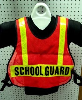   New* SCHOOL GUARD Orange Reflective Traffic Safety Vest police fire