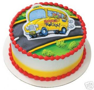 School Days bus cake pop top birthday party favors