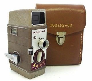 Vintage Bell & Howell 252 8 mm Movie Camera w/ Case Very Good Working 