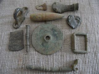 Metal detecting finds x 10 as dug old english bargains