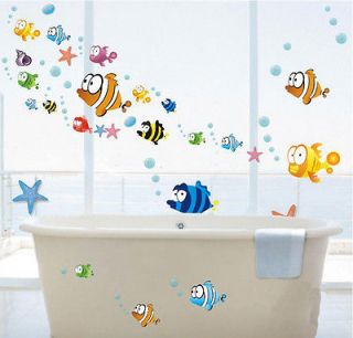 New TROPICAL FISH Nursery Room Wall Sticker Decor Decals Removable Art 