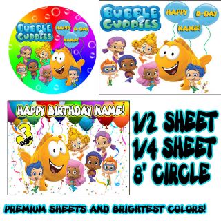 BUBBLE GUPPIES for Birthday CAKE topper Edible image FROSTING SHEET 