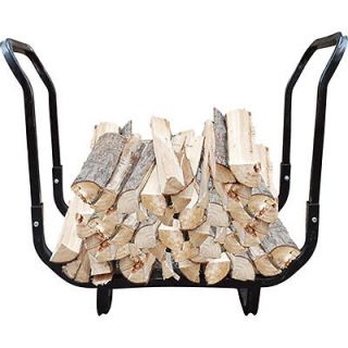 Heavy Duty Black Outdoor Fireplace Woodstove Wood Log Rack Free 