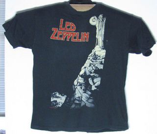   1984 Led Zeppelin IV Concert Tour T Shirt Robert Plant Whitesnake Firm