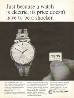 1965 Print Ad Timex Watch Watches ~ Electric Watch Doesnt Have To Be 