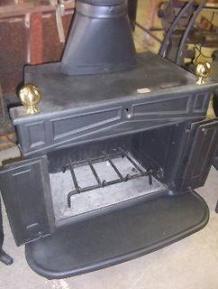 Wood Burning Fireplace, Cast Iron Made in USA Franklin Style, Large 