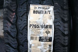 Four Brand New 265 60 18 Dunlop Rover A/T Tires 114S OWL 60K *SHIPPING 