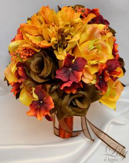 silk fall wedding bouquet in Flowers, Petals & Garlands