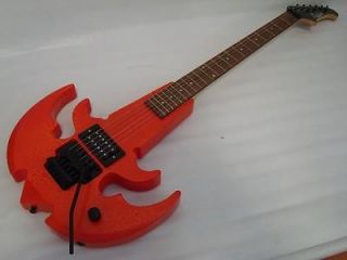 String Electric Guitar, Battle Axe, Unique Shape, Red