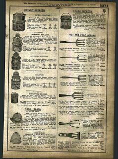 1921   22 AD Fish Frog Spears Gigs 6 Images Swan Mini Monitor Minnow 