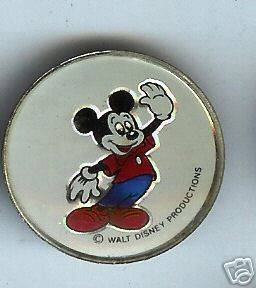 MICKEY MOUSE pin HOLOGRAM pinback button