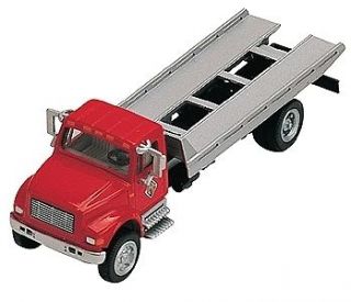   HO #185 401216 International Roll On/Off Flatbed Wrecker   red/silver