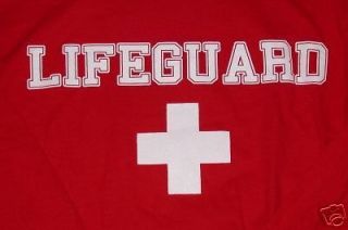 Lifeguard Cotton RED Adult Hoodie Sweat Shirt