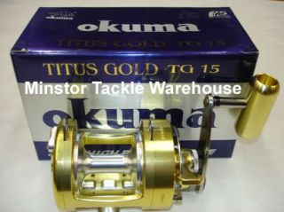 Okuma Titus Gold TG 15 Reel TG15 New with HPB
