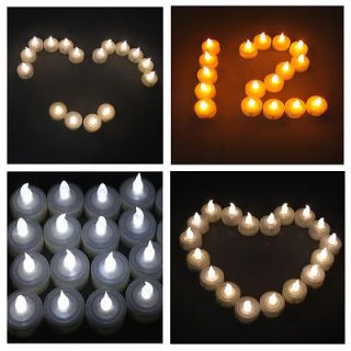   Cool/Warm White/amber yellow Electronic LED Flameless Tealight Candle
