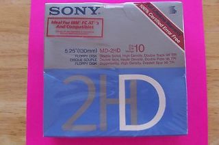 Sony 5.25 Floppy Disks DS/HD 1.2MB IBM *NEW*