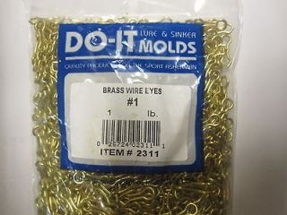   LB # 1 BRASS WIRE EYES FITS DO IT & HILTS MOLD FOR SINKERS AND LURES