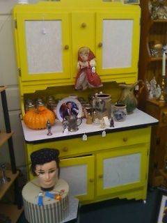   Vintage Hoosier Cabinet Cupboard Flour Sifter Cheery Color Wood